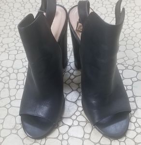 Aldo chunky strap back peep toe heel